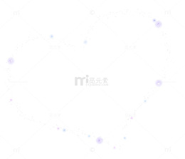 紫色光效爱心形状发光效果