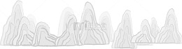 中国风水墨山水装饰图案