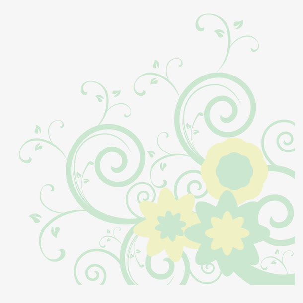 浅色缠绕的花藤矢量素材