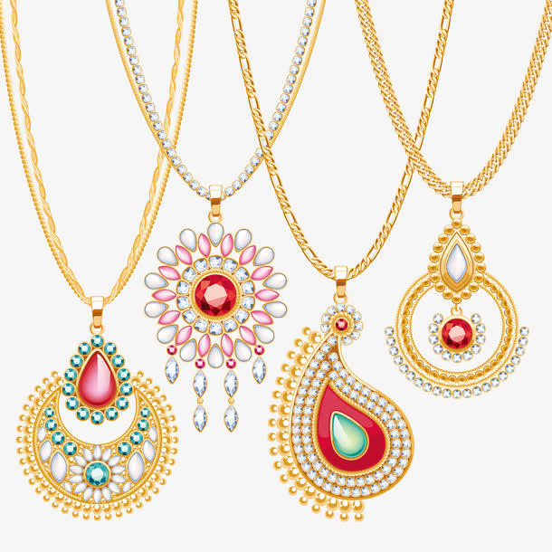 金项链钻石概念图设计