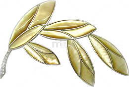 黄金珠宝叶子素材免抠