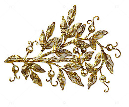 黄金珠宝叶子素材免抠