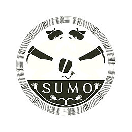 日式风格相扑创意艺术图案