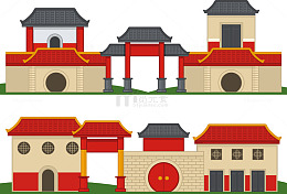 矢量图城楼