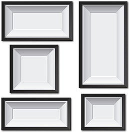 矢量白色画框