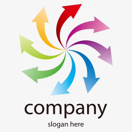 多色logo设计元素矢量图