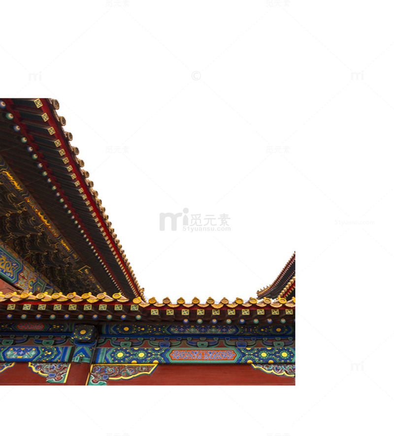 古代古典故宫角楼屋檐元素素材免费下载_觅元素