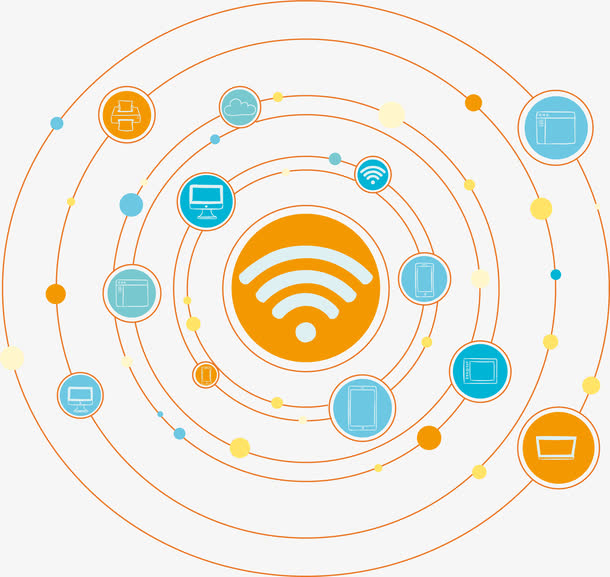 矢量手绘无线网素材免费下载_觅元素