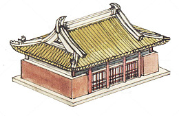 手绘古建筑
