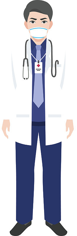 戴口罩的男医生