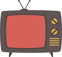 复古老旧天线电视机