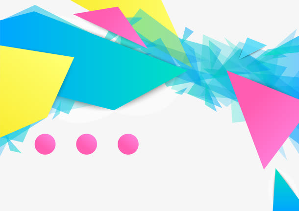 浅色彩色几何图形装饰矢量图