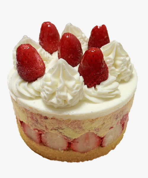 草莓奶油小蛋糕素材免费下载_觅元素