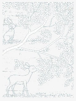 树叶兔子和鹿