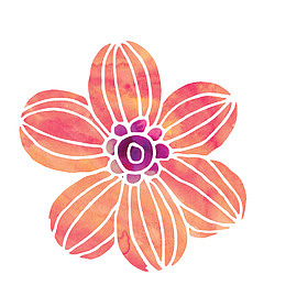 橘色花朵