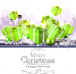 圣诞节日装饰礼物盒