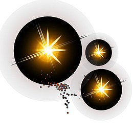 金色星光矢量