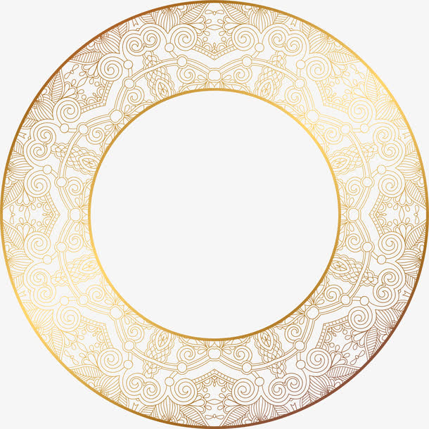 奢华金色圆圈素材免费下载_觅元素