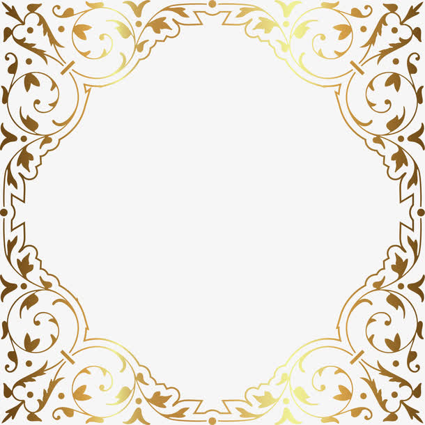 奢华金色边框免抠素材免费下载_觅元素51yuansu.com