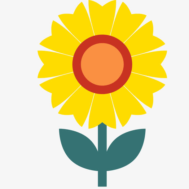 矢量花朵图形扁平化不规则