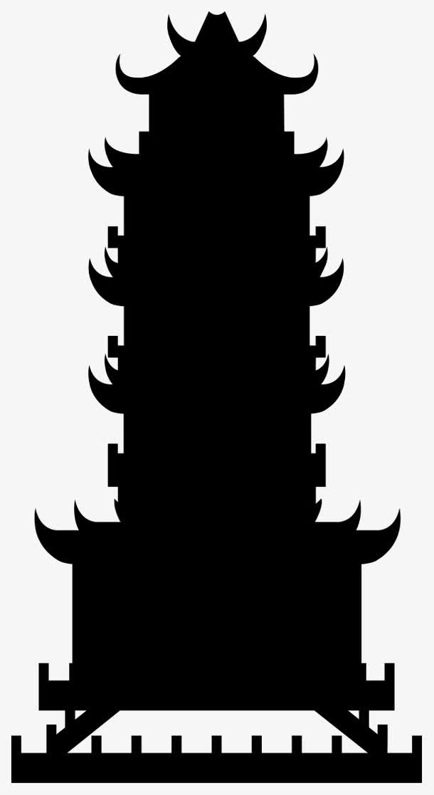 矢量中国古建筑塔楼