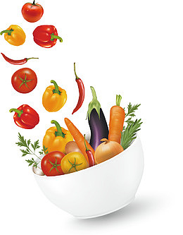 从碗里飞出去的蔬菜