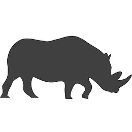 黑犀牛濒危犀牛犀牛vector