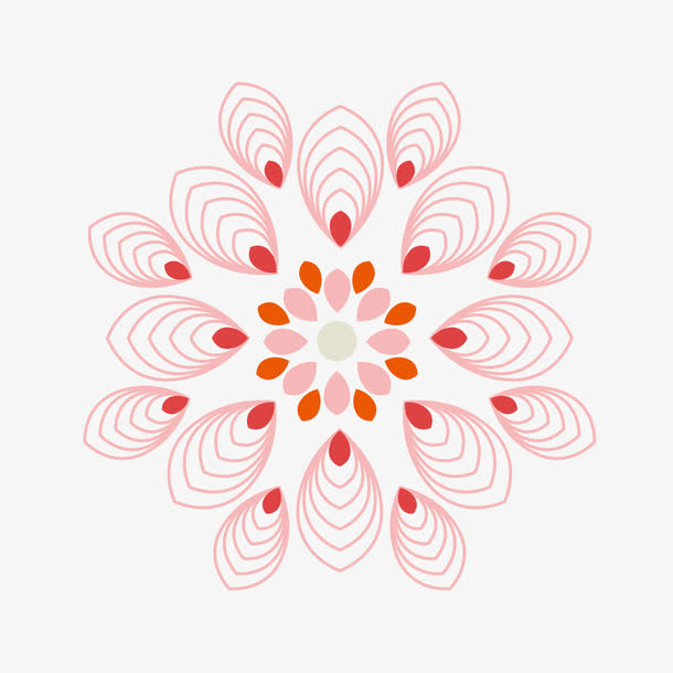 红色万花筒免抠素材免费下载_觅元素51yuansu.com