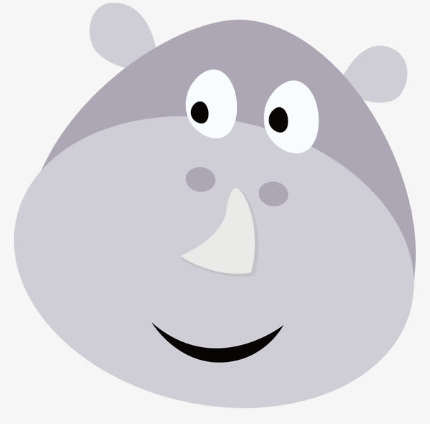 灰色小牛头像素材免费下载_觅元素