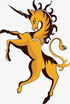 黄色独角天马(1240x1830)png矢量彩虹马(1200x800)png矢量紫色独角兽