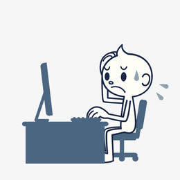 办公不解困惑着急的人