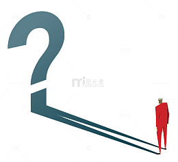 矢量面对问题困惑的人
