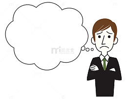 矢量图标思考困惑不解的人