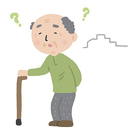 可爱老人困惑不解有疑问