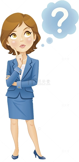 困惑的女孩思考