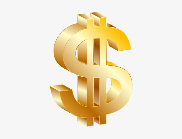 矢量3d立体金钱符号