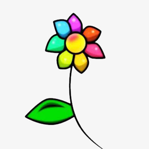 卡通七色花