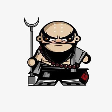 可爱的卡通q版花和尚鲁智深