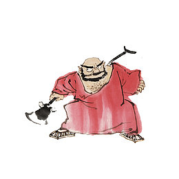 水墨中国风插画鲁智深