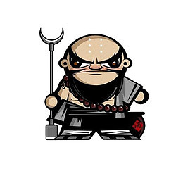 可爱的卡通Q版花和尚鲁智深