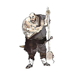 水墨插画鲁智深