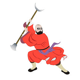 中国风脸谱插画鲁智深