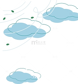 刮风云朵矢量图