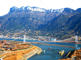 蓝色景色素材