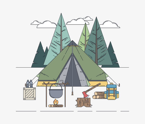 露营素材免费下载_觅元素