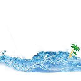 蓝色现代海报装饰