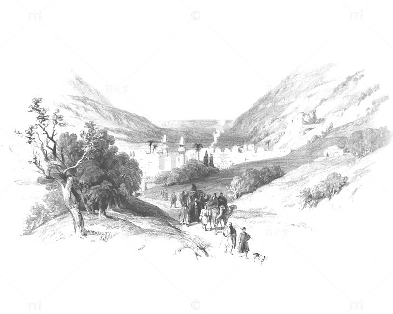旅人插画
