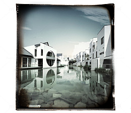 现代水墨江南水乡建筑