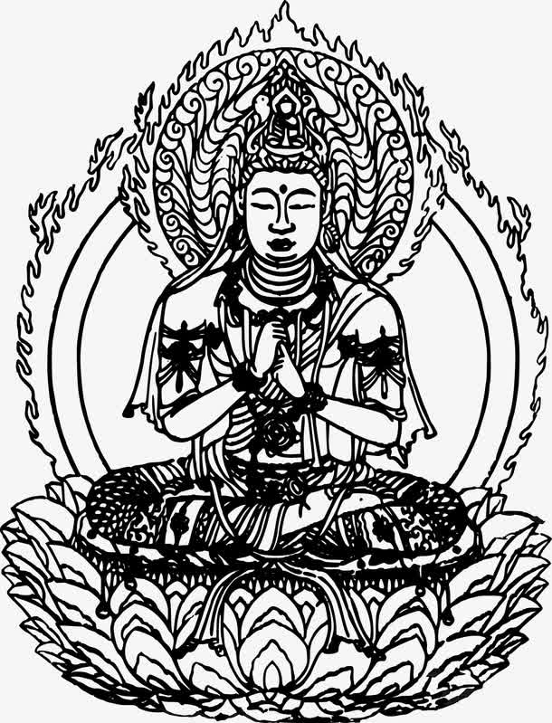 矢量手绘菩萨
