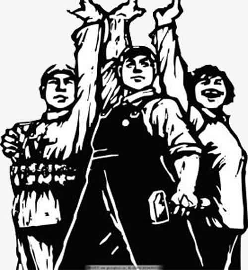 工农兵形象雕像图